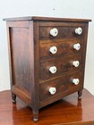 Antique 1820s Sheraton Pennsylvania Miniature Chest Of Drawers Dresser Walnut