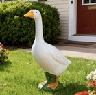 Viral Mainstays Large White 20 h Dress Up Goose Garden Statue Yard Decor New