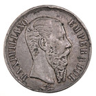 Raw 1866 Mexico Empire Of Maximilian 1 Peso