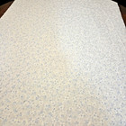 5 Yards Vintage Floral Cotton Fabric White blue Quilting Granny Core