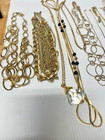Vintage To Modern Gold Tone Costume Jewelry Lot 1 Lb Bag Fc-9-3