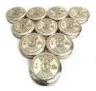 Brass 2   Compass 100 Year Calendar Navigational Pocket Compass Set Of 10 Unit