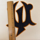 Vtg University Of Illinois Ui Felt Patch 7    X 8    Orange   Navy Blue