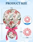 Womens 100  Cotton Adjustable Scrub Cap With Buttons   Sweatband