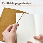 Refillable Leather Journal - Genuine Travel Journal Diary With 4 8 x8  a5  Grey
