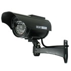 Pack Of 2 Solar Powered Dummy Security Camera Cctv With Led Record Light - Black