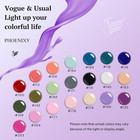 24 Pcs Gel Nail Polish Set  21 Colors U V Gel Nail Polish Kit With Base Glossy M
