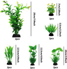 10pcs Green Fish Tank Decorations  Aquarium Decor Plastic Plants