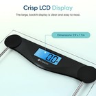 Digital Body Weight Bathroom Scale 400lbs Lcd Backlight 6mm Glass Etekcity Large
