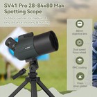 Svbony Sv41pro Mak Spotting Scope 28-84  80mm For Target Shooting   Bird Watching