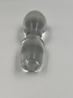 Vintage Heavy Clear Solid Glass Teardrop Decanter Liquor Bottle Stopper Barware