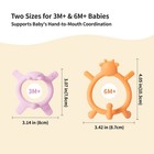 Pigeon Silicone Baby Teether  Multi-textured Teething Relief Toys  3 Months  2pc