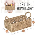 Wicker Divided Baskets With Handles  Seagrass Pantry Baskets  Storage Basket    