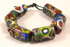 6 Old Venetian Glass Multi Murrine Millefiori African Trade Beads B