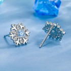Christmas Crystal Snowflake Stud Earrings 925 Sterling Silver Womens  Jewellery