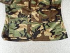 Vintage Military Jacket Mens Large Woodland Camo Shirt Us Army Flag Patch 80s
