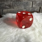 Vintage  Jumbo Cherry Red  Large Red Dice  2  5 8 Inch