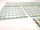 Vintage Clear Pressed Glass Home Drink Coasters Square Pattern 4    Lot Of 7
