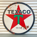 Large 36  Texaco Red Star Gasoline Gas   Oil Station Reproduction Metal Sign