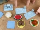 Lot Vintage Playskool Dollhouse Furniture Refrigerator Microwave Food Stretcher