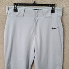 Nike Pants Mens Medium Gray Baseball Tapered Fit Polyester Athletic On Field