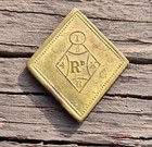 1838-1863 Civil War Ht Highest Trumping Brass Diamond Full Suit Whist Card Token
