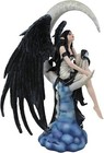 Ebros Gift 12 5 h Moon Stargazer Black Wing Fairy Hand Painted Resin Figurine