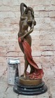 Large Bronze Art Deco Female Nude Great Patina Original Hot Cast Sculpture Statu