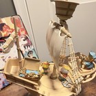 Disney Peter Pan Jolly Roger Pirate Ship Figurine Display 6    Picture Frame