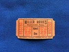Vintage Miller Movies 25 Cent Tickets  strip Of 4  Drive-in Theatre - Texas