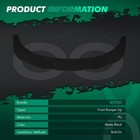 Universal V2 Style Front Bumper Lip Chin Spoiler Unpainted Matte Black Pu