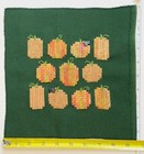 Finished Hand Stitched Cross Stitch Piece    watercolour Pumpkins    You Frame It