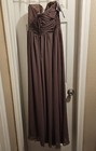 New Alfred Angelo Size 10  Evening Dress Formal Gown Bridesmaid Strapless Mocha 