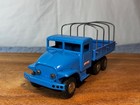 Vintage 1950-60s Haji  mansei  Japan Tin Friction Us Air Force Toy Truck  6wheel