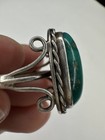Vintage Native American Navajo Sterling Silver 925 Oval Turquoise Ring Size 6 25