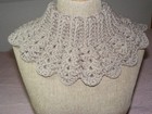 Handmade Crocheted Neck   Filler Warmer   Taupe Shade