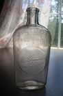 Antique M  Salzman Co  Purity Above All 1890 s 1 2 Pint Strap Sided Flask