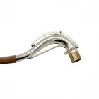 Tenor Sax C10 Neck Reinforced Rib Silver Plated Brass Curved Replacement Neck