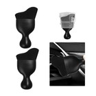 Ziciner Car Detailing Brush  Curved Soft Bristles Auto Removal Dust 2 Pcs Black