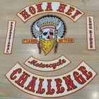 Hoka Hey Challenge Embroidered Patch - Full Back Set - Motorcycle Biker Design