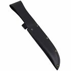 Black Basketweave Leather Straight Fixed Blade Knife Sheath 6  Blade
