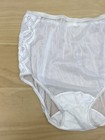 Vintage Vanity Fair White Mushroom Gusset Semi Sheer Granny Panties Sz 5