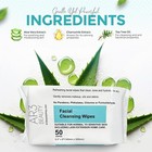 Facial Cleansing Wipes For Women   Gentle Makeup Remover   Exfoliating Wipes 50