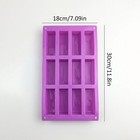 2-pack Purple Silicone Rectangle Molds  12-cavity Baking Molds