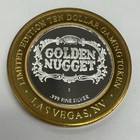  10 Golden Nugget Las Vegas  999  60 Oz Silver Round Token Gaming Gambling Hall