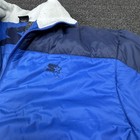 Vintage Starter Black Royal Blue Down Jacket Coat Mens Large 1990s