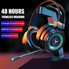 Wired Gaming Headset Mic Led Headphones Stereo Bass Surround For Pc Ps4 Xbox One