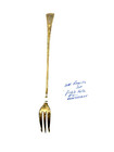 Vintage  Large 8  Long Wm  Rogers   Son Pickle Fork Pattern  Hampden Circa 1916s