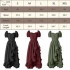 Medieval Costume Renaissance Maiden Dress Gothic Gown Halloween Lady Fancy Skirt
