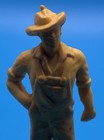Vintage Auburn Rubber Farmer Figure Made In The Usa On The Farm Yellow